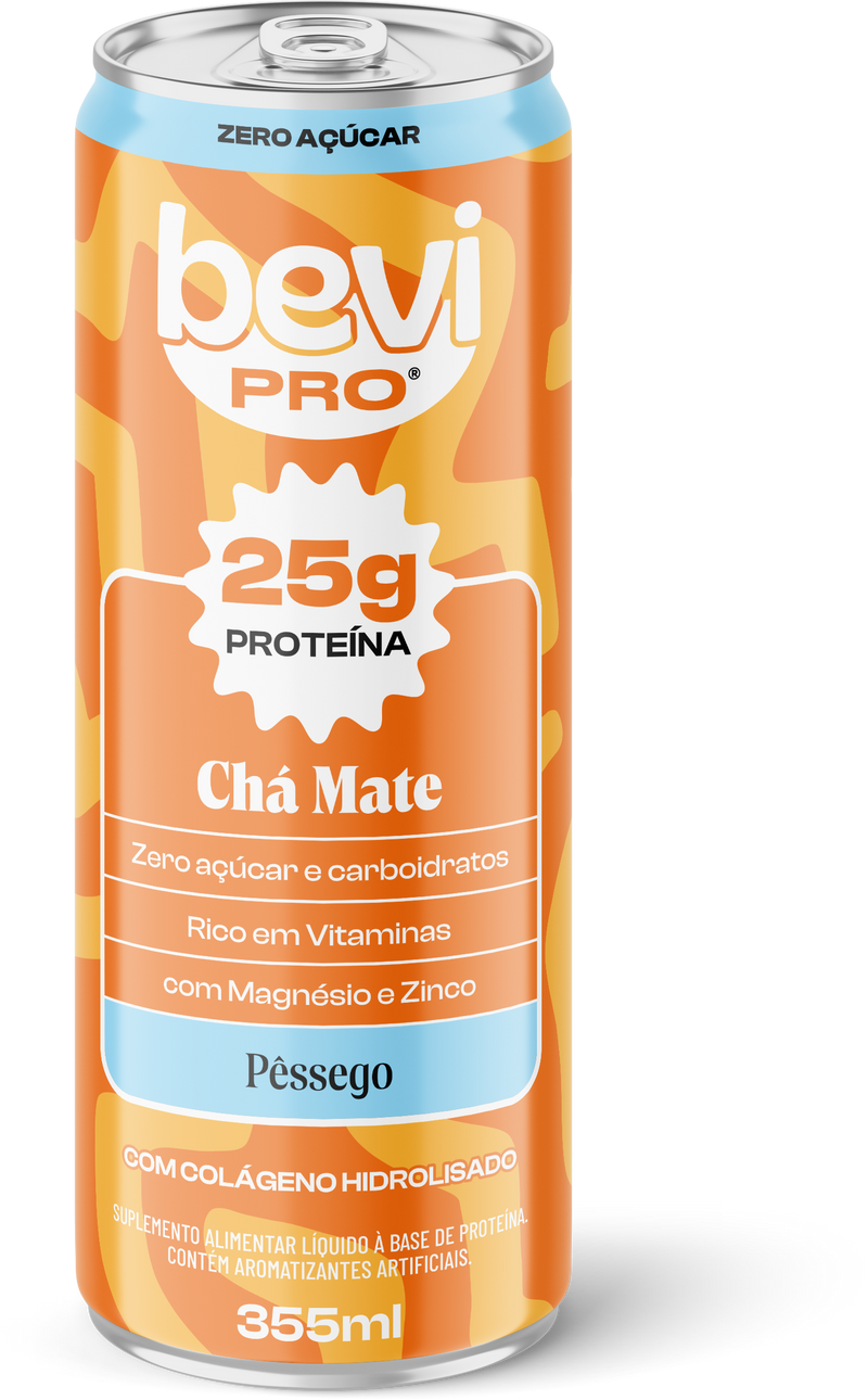 Chá Proteico 25g Mate e Pêssego