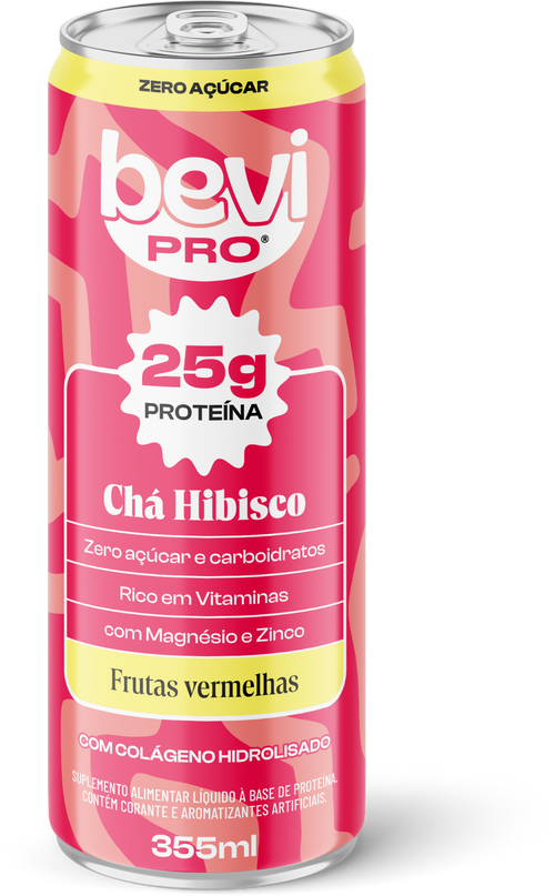 355ml BEVIPRO 25g Prot Chá Hibisco e Frutas Vermelhas